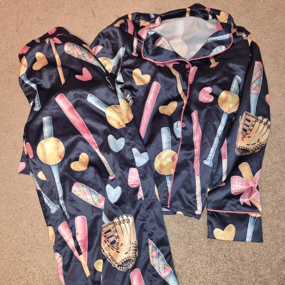 Other - Softball-Themed Pajamas - Multicolor